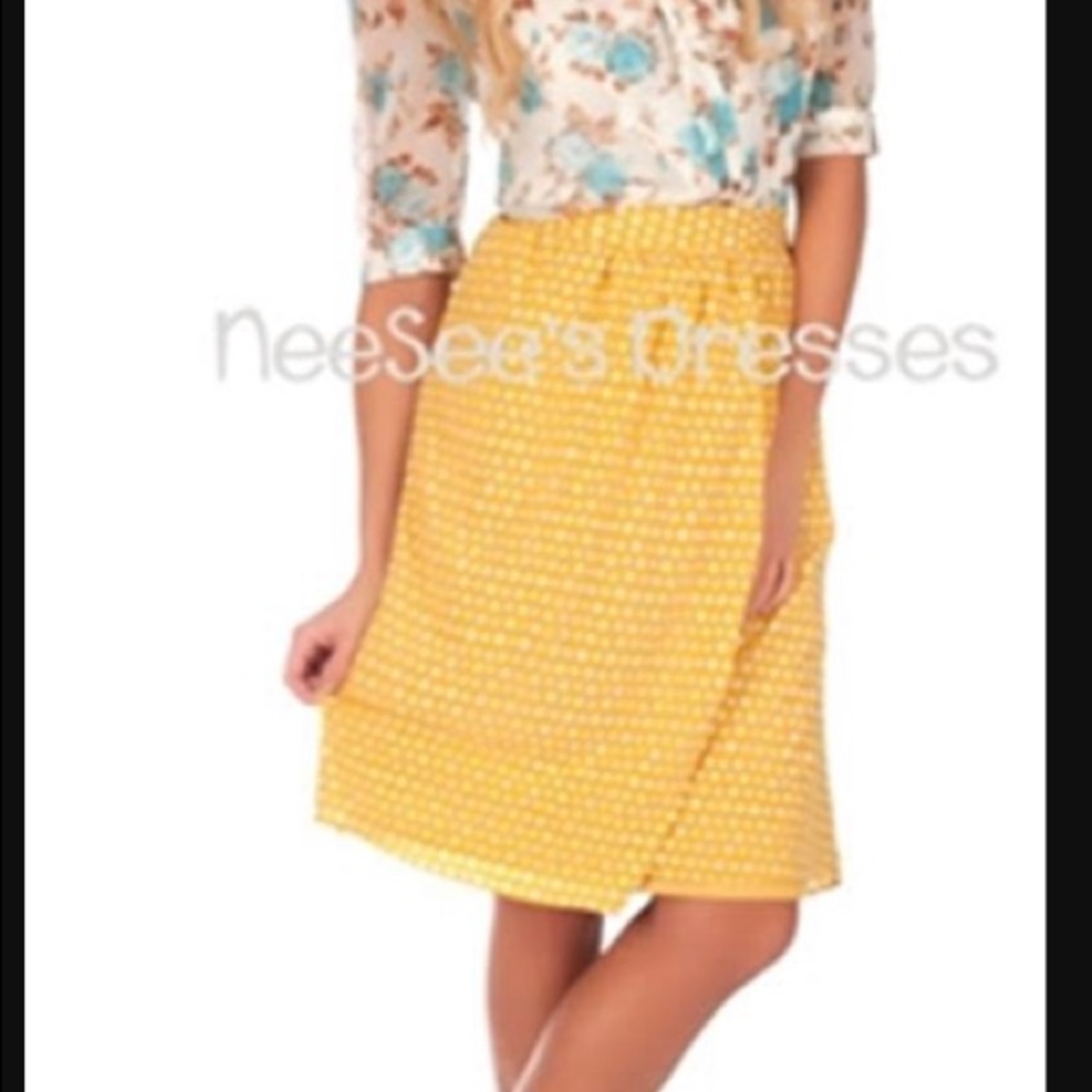 Yellow Polka Dot Skirt